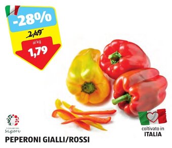 ALDI PEPERONI GIALLI/ROSSI offerta
