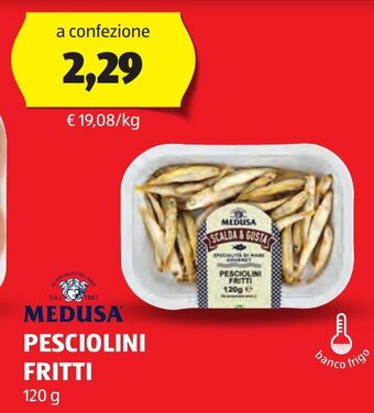 ALDI MEDUSA PESCIOLINI FRITTI 120 g offerta