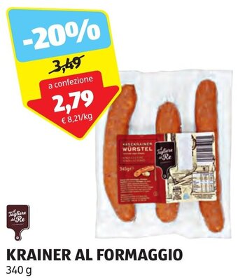 ALDI KRAINER AL FORMAGGIO 340 g offerta