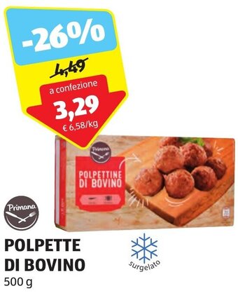 ALDI Primana POLPETTE DI BOVINO 500 g offerta
