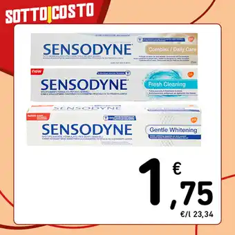 Conad DENTIFRICIO SENSODYNE complex, fresh cleaning, gentle whitening, 75 ml offerta