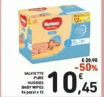 Conad Huggies Pure 56pezzo(i) Salvietta Per Bambino offerta