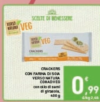Conad Conad - Crackers Con Farina Di Soia Veg Verso Natura 400 G(ml) offerta