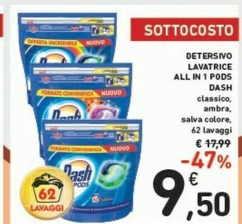 Conad Dash Detersivo Lavatrice All In 1 Pods offerta