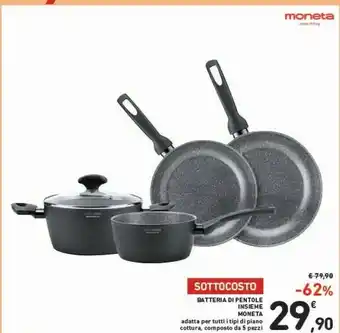 Conad Moneta Batteria Di Pentole Insieme offerta