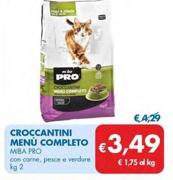 MD Discount CROCCANTINI MENÙ COMPLETO MIBA PRO kg 2 offerta