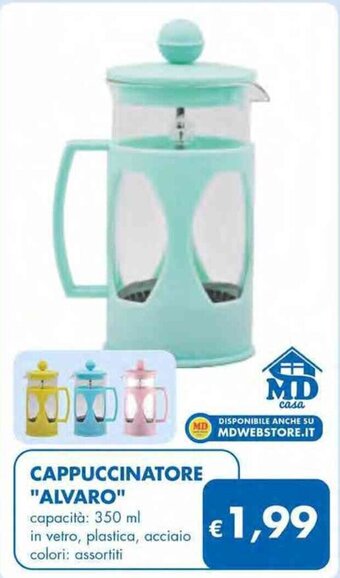 MD Discount CAPPUCCINATORE "ALVARO" ml 350 offerta