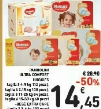 Conad Huggies Pannolini Ultra Comfort 112 Pezzi offerta