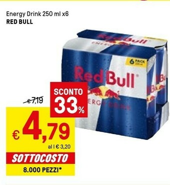 Iper La Grande Red bull Energy drink offerta