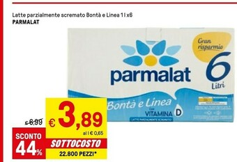 Iper La Grande Parmalat Latte parzialmente scremato offerta