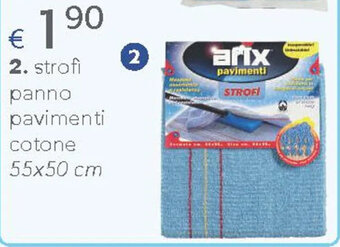 Acqua & Sapone arix strofi panno pavimenti cotone 55x50 cm offerta