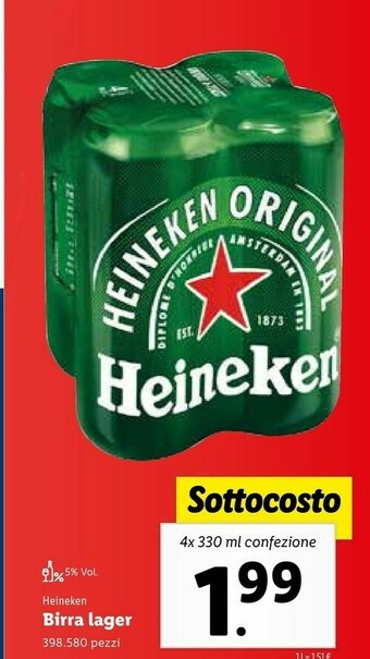 Lidl Heineken Birra offerta