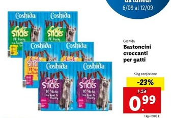 Lidl Coshida Bastoncini Croccanti Per Gatti offerta