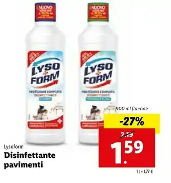 Lidl Lysoform Disinfettante Pavimenti offerta