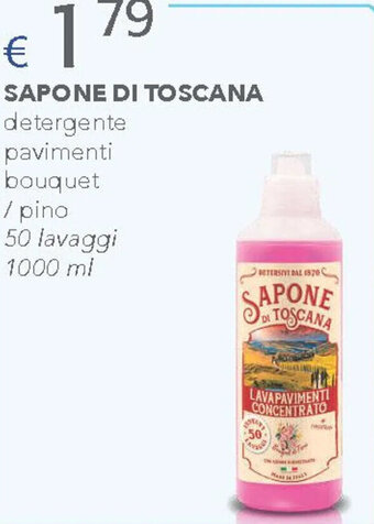 Acqua & Sapone SAPONE DI TOSCANA detergente pavimenti bouquet 1000 ml offerta