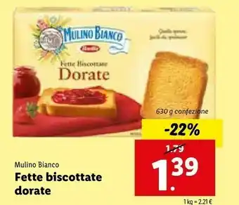 Mulino Bianco Le Dorate Fette Biscottate 630 G(ml)