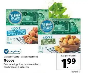 Lidl Strada del gusto Gocce Con Totani offerta