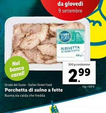 Lidl Strada Del Gusto Porchetta Di Suino A Fette offerta