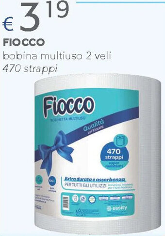 FIOCCO bobina multiuso 2 veli 470 strappi