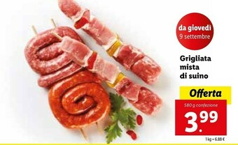 Lidl Grigliata Mista Di Suino offerta