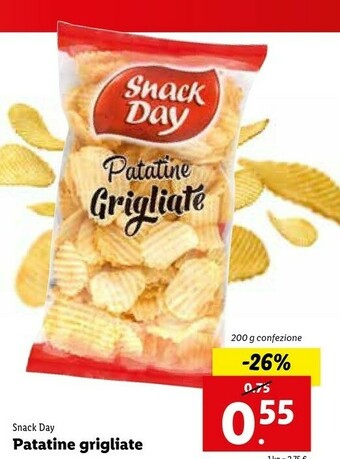 Lidl Snack day Patatine Grigliate 200 G(ml) offerta