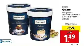 Lidl Italiamo - Gelato Con Gocce Di Cioccolato Di Modica 330 G(ml) offerta