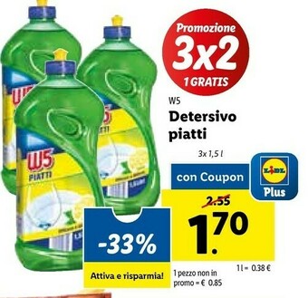 Lidl W5 Detersivo Piatti offerta