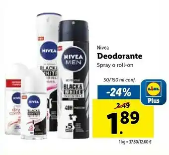 Lidl Nivea Deodorante offerta