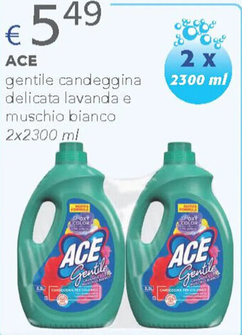 Acqua & Sapone ACE gentile candeggina delicata lavanda e muschio bianco 2x2300 ml offerta