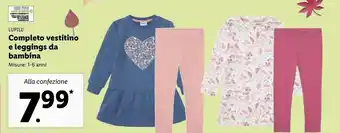 Lidl Lupilu Completo Vestitino E Leggings Da Bambina offerta
