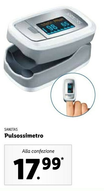 Lidl Sanitas Pulsossimetro offerta
