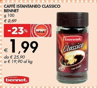 Bennet Bennet - Classico Caffè Solubile 100 G(ml) offerta