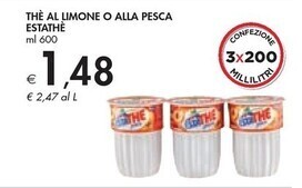 Estathé thé al limone o alla pesca