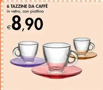 Bennet 6 Tazzine Da Caffè In Vetro offerta