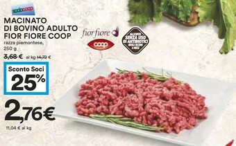 Coop Coop Macinato Di Bovino Adulto Fior Fiore offerta