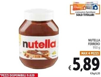 Spazio Conad Ferrero nutella offerta