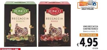 Spazio Conad Ronco vino beccaccia cantine offerta