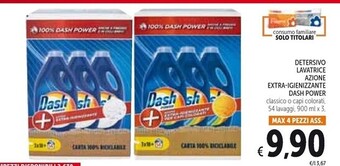 Spazio Conad Dash detersivo lavatrice azione extra-igienizzante power offerta