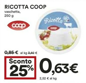 Coop Coop - Ricotta 250 G(ml) offerta