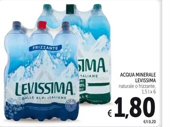 Spazio Conad Levissima acqua minerale offerta