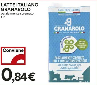 Coop Granarolo Latte UHT Parzialmente Scremato A Lunga Conservazione 1000 G(ml) offerta
