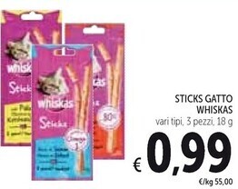 Spazio Conad Whiskas sticks gatto offerta