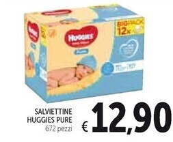 Spazio Conad Huggies salviettine pure offerta