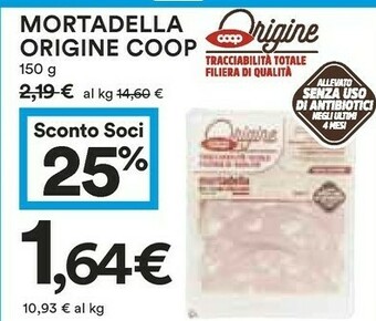 Coop Coop - Mortadella 150 G(ml) offerta