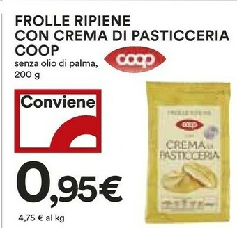 Coop Coop - Frolle Ripiene Con Crema Di Pasticceria Senza Olio Di Palma 200 G(ml) offerta