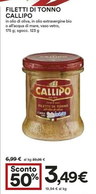 Coop Callipo Tonno offerta