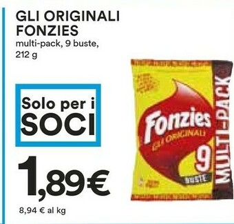 Coop Fonzies Snack offerta