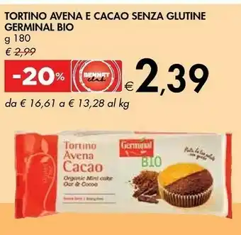 Bennet Germinal Tortino Avena Cacao Bio offerta
