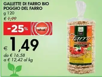 Bennet Poggio del farro Gallette Di Farro Biologiche 120 G(ml) offerta