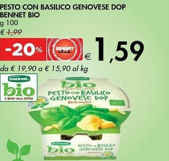 Bennet Pesto Con Basilico Genovese Dop offerta